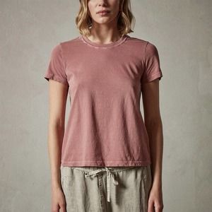 James Perse Women's Vintage Little Boy Cotton Tee T-Shirt in Arizona Pigment